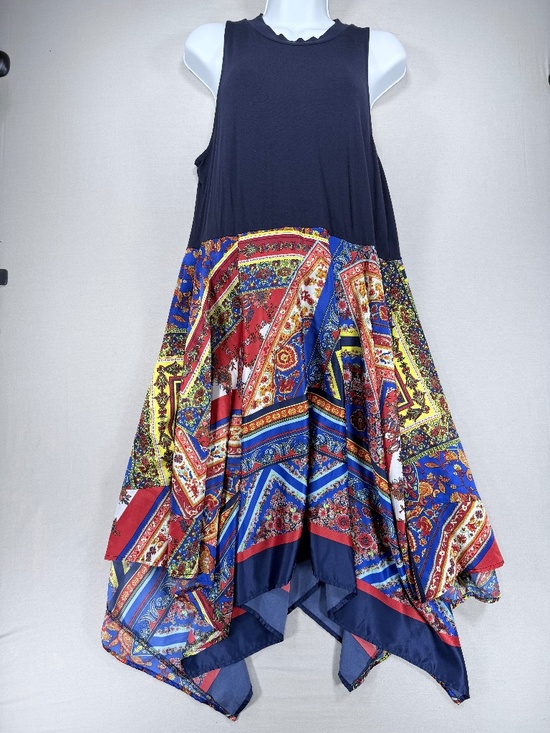 VENUS Dresses & Skirts - Venus Sleeveless Multi-Media Patchwork Dress XL